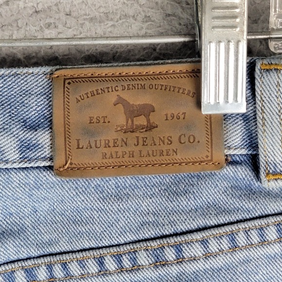 VINTAGE Lauren Ralph Lauren Jeans Womens 4 Petite 4P Blue Denim Straight LRL - Picture 9 of 10